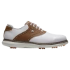 FootJoy Traditions Golf Shoes (White/Brown) 57905 (Previous Season Style)