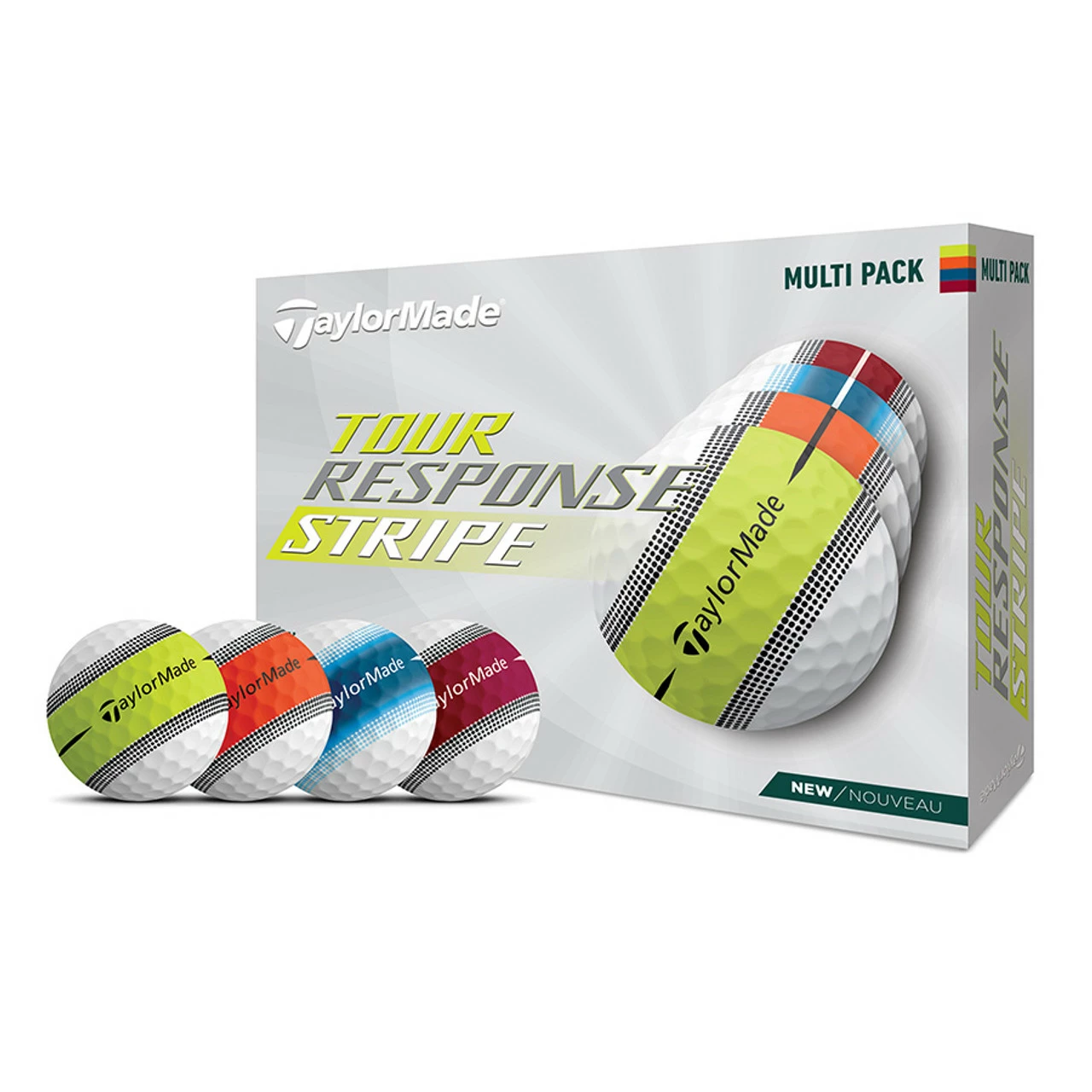 TaylorMade Tour Response Stripe Golf Balls (Multi Pack)